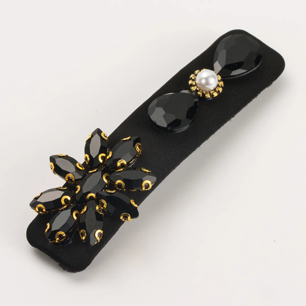 Women'S Casual Vacation Classic Style Water Droplets Alloy Cloth Inlay Glass Hair Clip