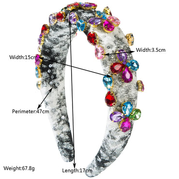 Women'S Casual Vacation Flower Alloy Cloth Glass Hair Band