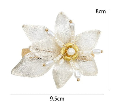 Women'S Chinoiserie Flower Alloy Hair Clip Hair Band