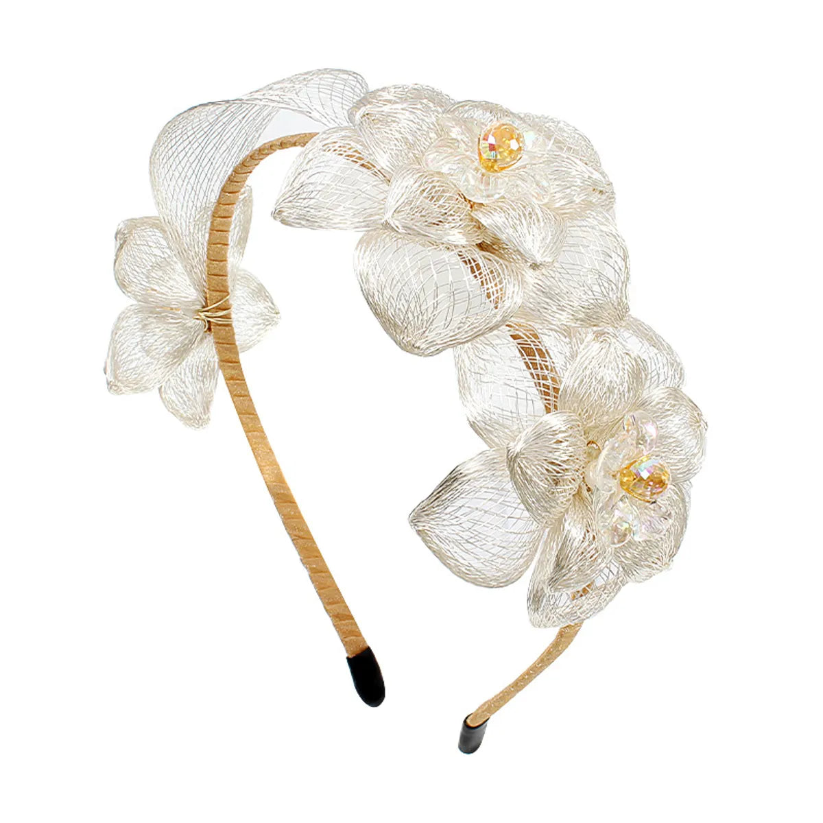 Women'S Chinoiserie Flower Alloy Hair Clip Hair Band