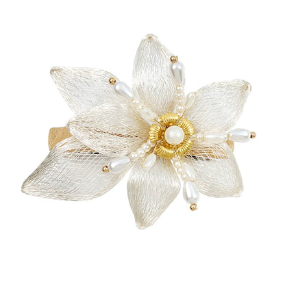 Women'S Chinoiserie Flower Alloy Hair Clip Hair Band