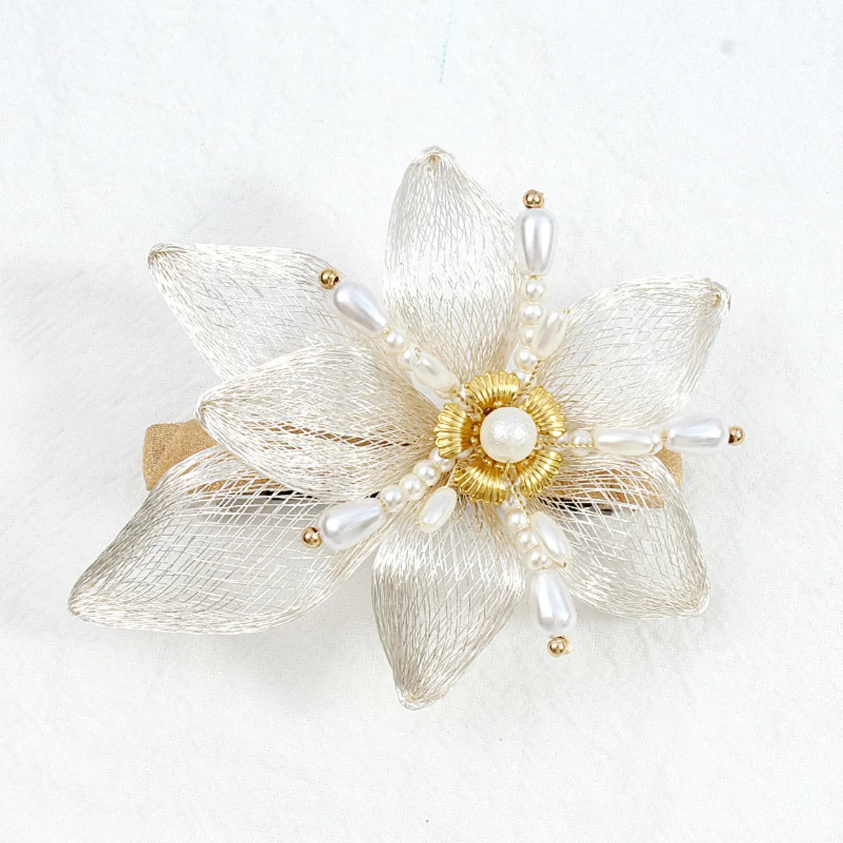 Women'S Chinoiserie Flower Alloy Hair Clip Hair Band