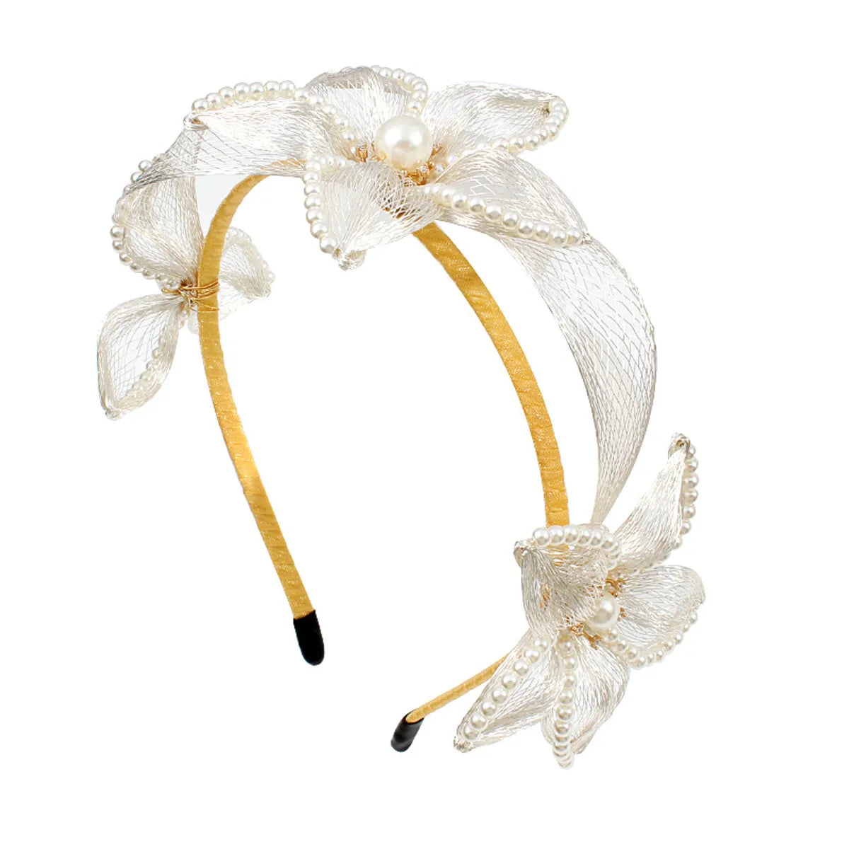 Women'S Chinoiserie Flower Alloy Hair Clip Hair Band