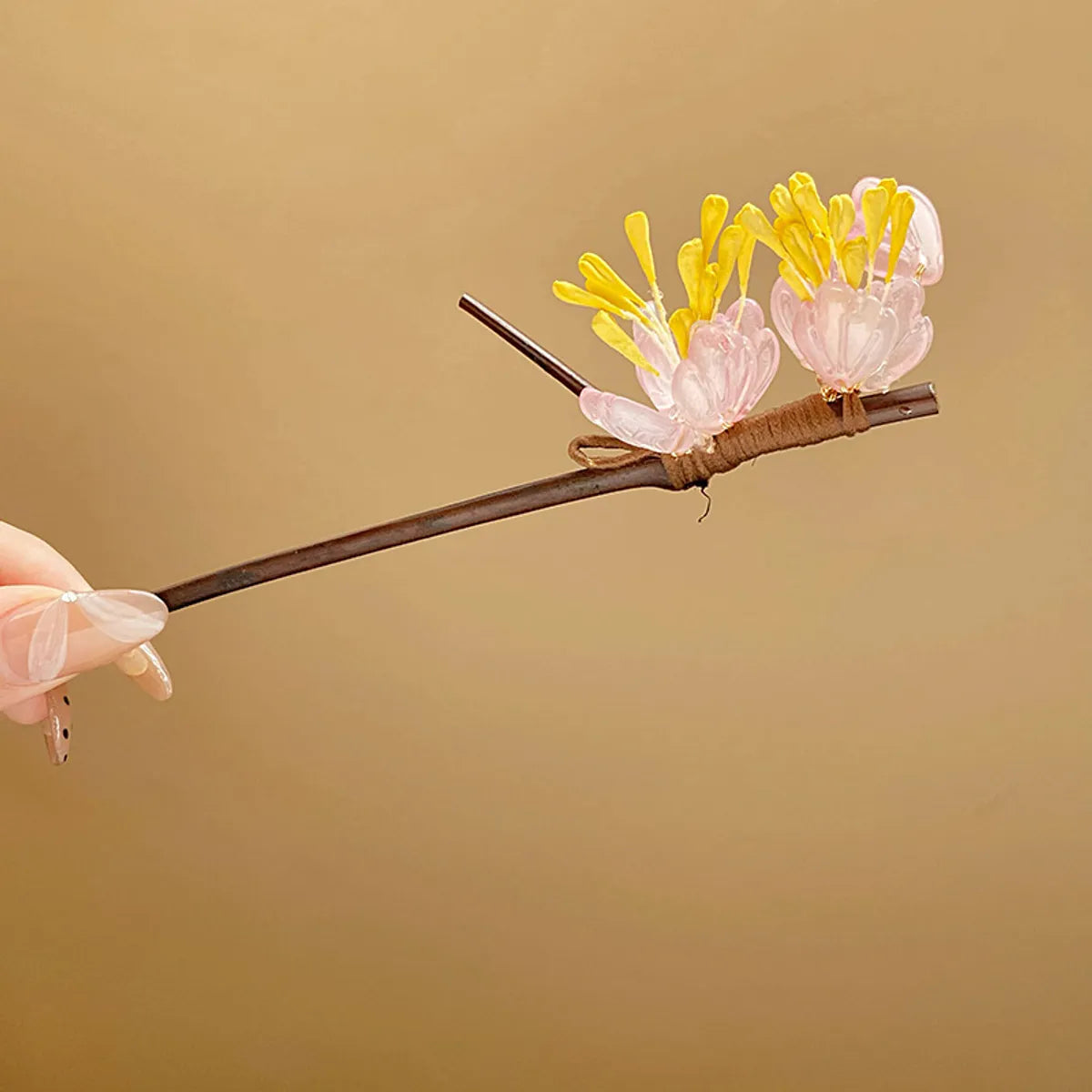 Women'S Chinoiserie Flower Butterfly Metal Hairpin