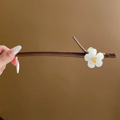 Women'S Chinoiserie Flower Butterfly Metal Hairpin