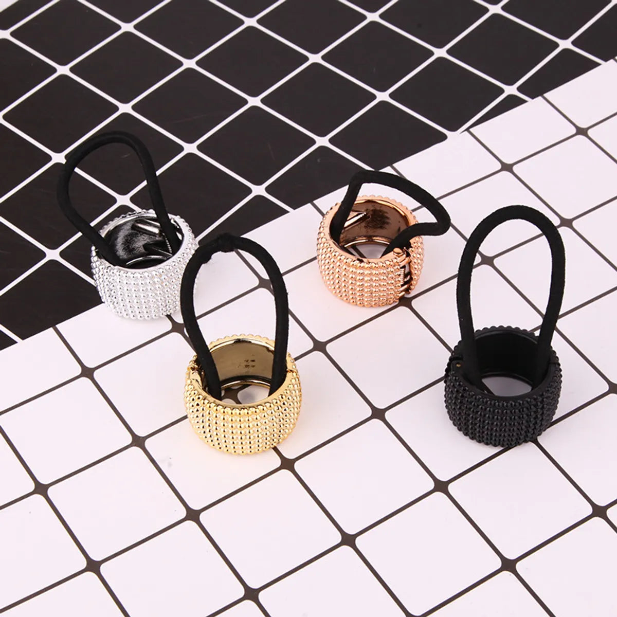 Women'S Classic Style Circle Plastic Plating Hair Tie