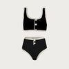 Women'S Color Block 2 Pieces Set One Piece Swimwear