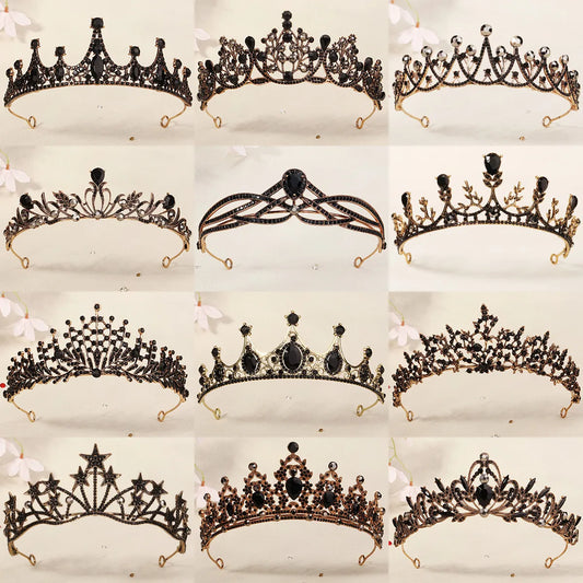 Women'S Cool Style Crown Alloy Inlay Rhinestones Pearl Crown