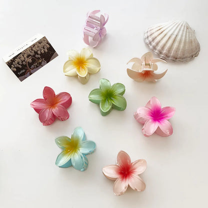 Women'S Cute Basic Sweet Flower Plastic Hair Claws