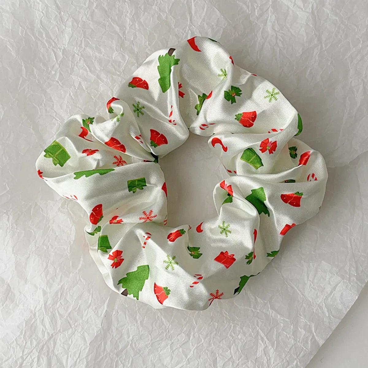 Women'S Cute Christmas Tree Christmas Socks Snowflake Cloth Hair Tie