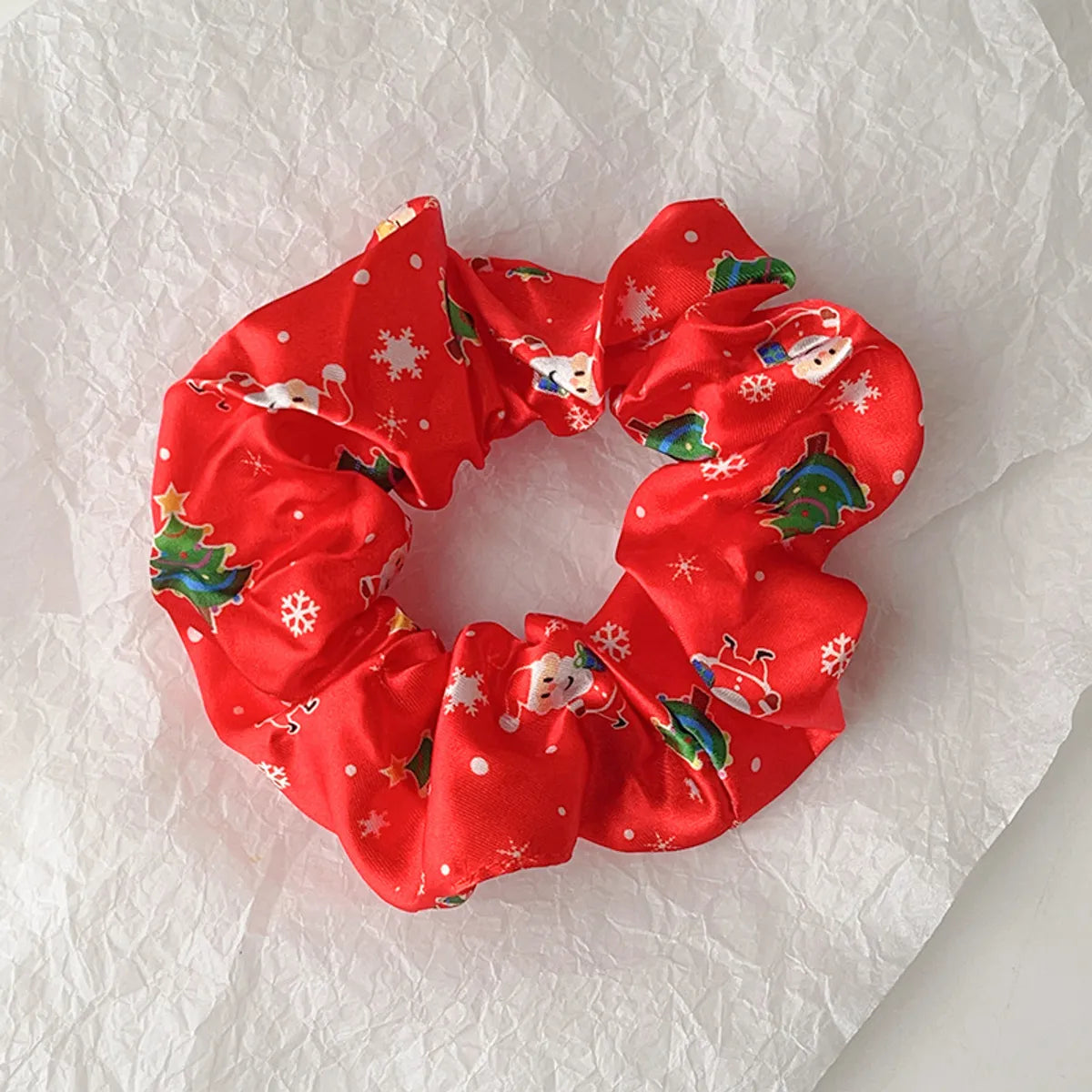 Women'S Cute Christmas Tree Christmas Socks Snowflake Cloth Hair Tie