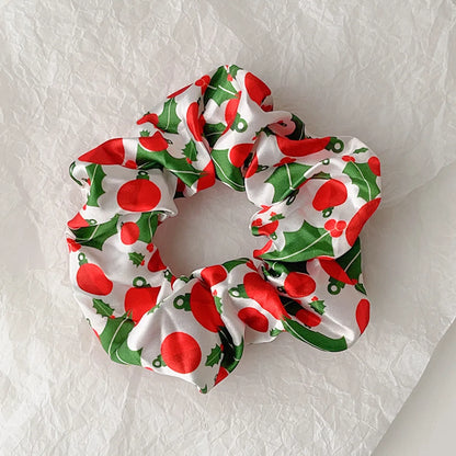 Women'S Cute Christmas Tree Christmas Socks Snowflake Cloth Hair Tie