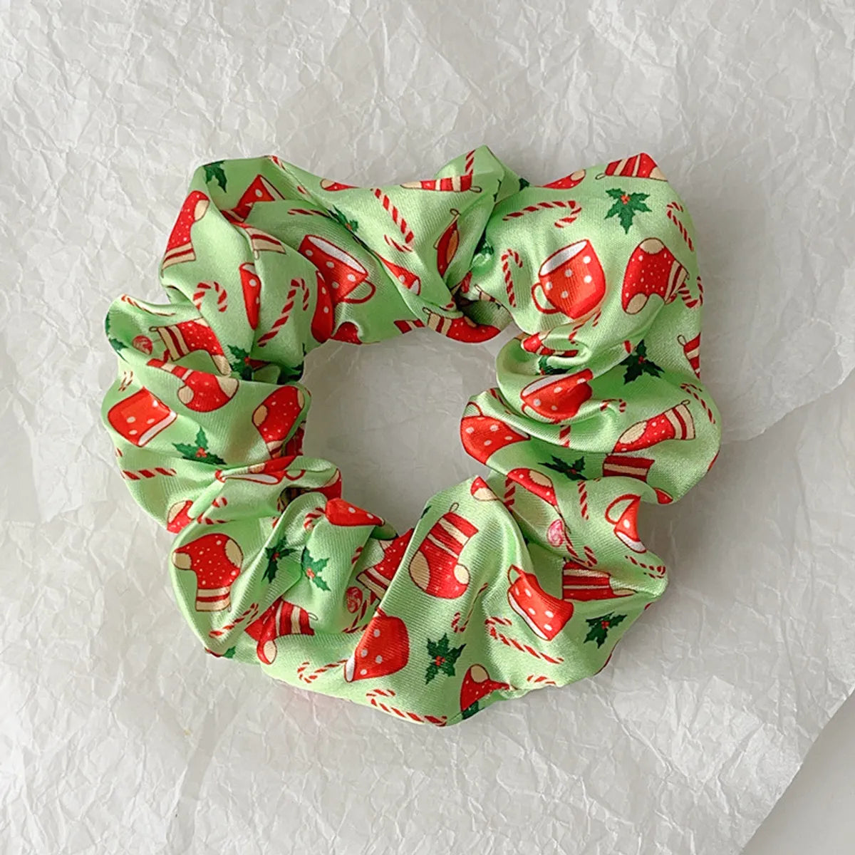 Women'S Cute Christmas Tree Christmas Socks Snowflake Cloth Hair Tie