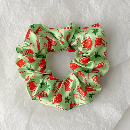 Women'S Cute Christmas Tree Christmas Socks Snowflake Cloth Hair Tie