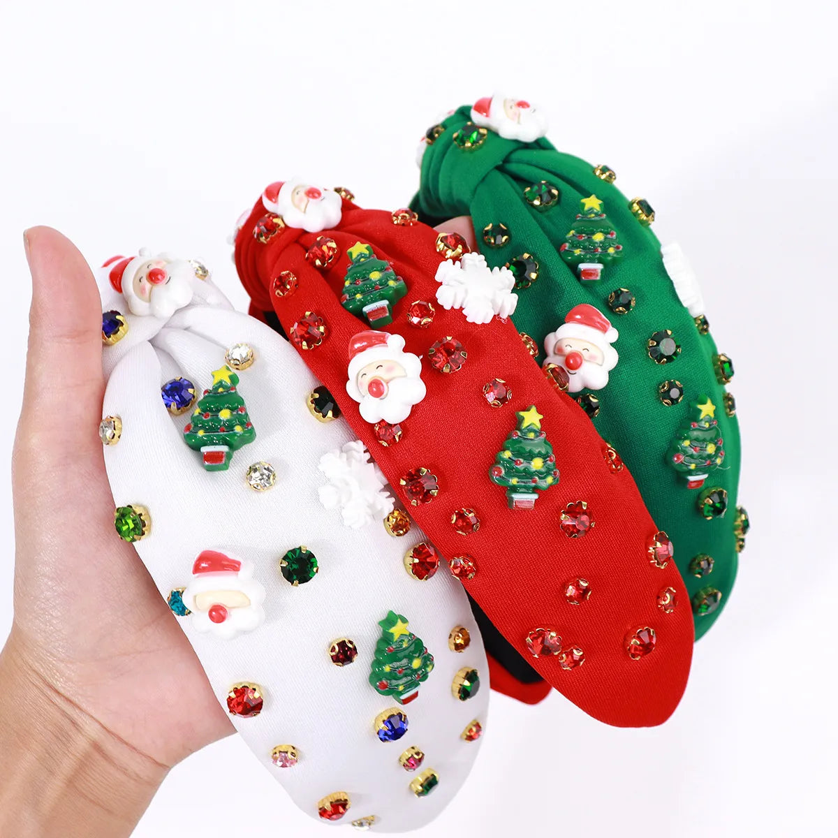 Women'S Cute Christmas Tree Santa Claus Plastic Hair Band