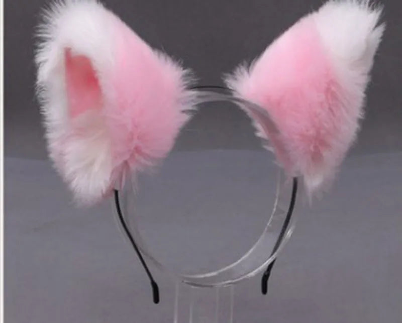 Women'S Cute Ear Plush Handmade Hair Band