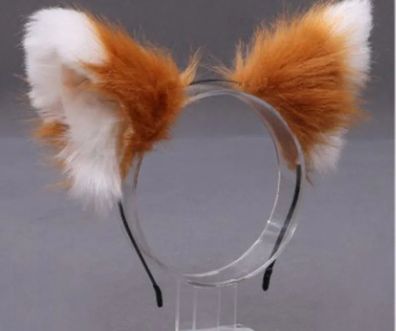 Women'S Cute Ear Plush Handmade Hair Band