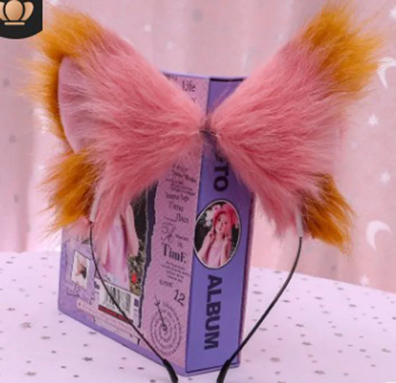 Women'S Cute Ear Plush Handmade Hair Band