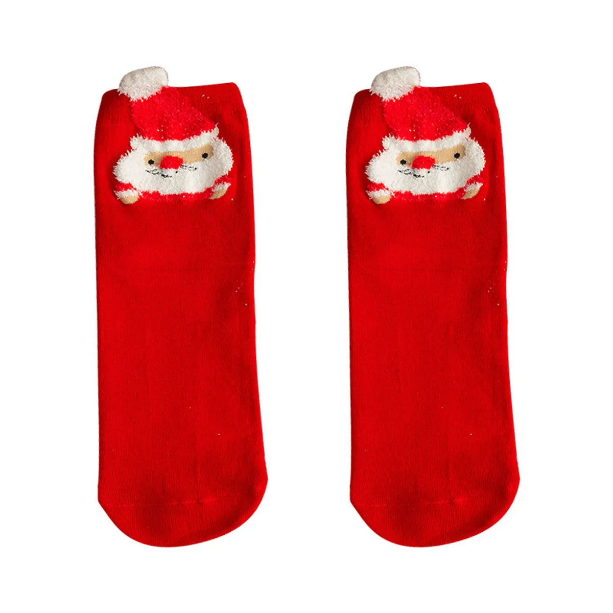 Women'S Cute Santa Claus Bear Snowflake Cotton Crew Socks