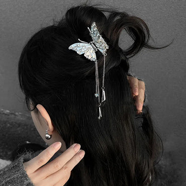 Women'S Cute Simple Style Butterfly Alloy Inlay Artificial Rhinestones Hair Clip