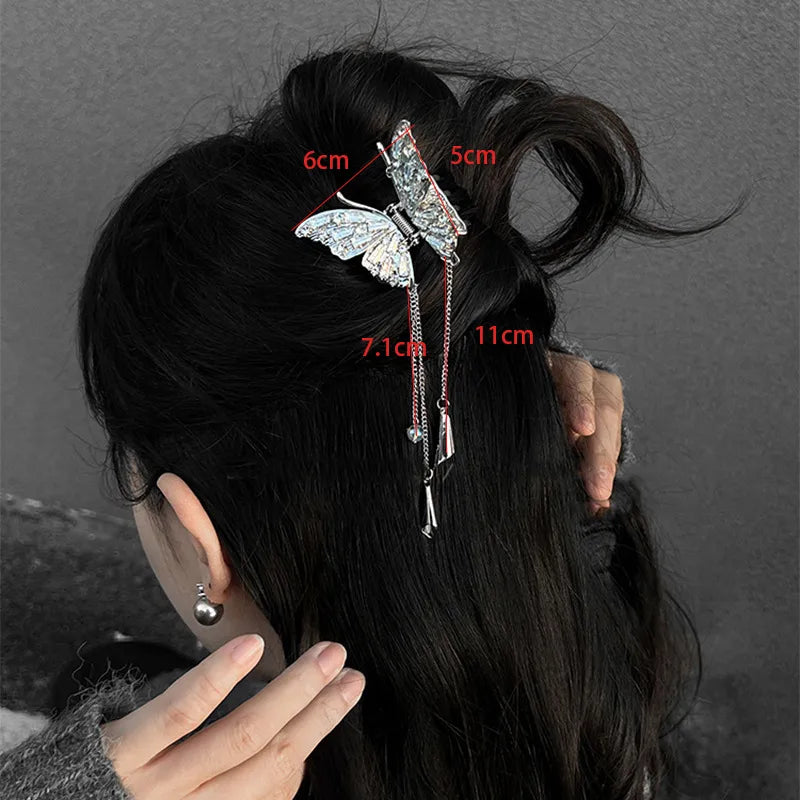 Women'S Cute Simple Style Butterfly Alloy Inlay Artificial Rhinestones Hair Clip