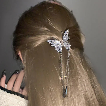 Women'S Cute Simple Style Butterfly Alloy Inlay Artificial Rhinestones Hair Clip