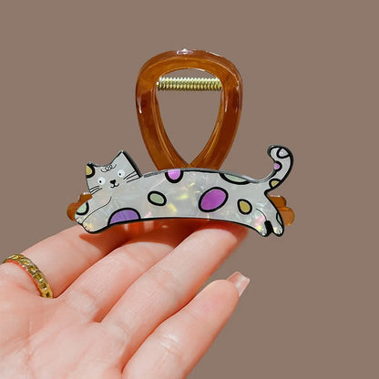 Women'S Cute Sweet Animal Dog Cat Resin Hair Claws