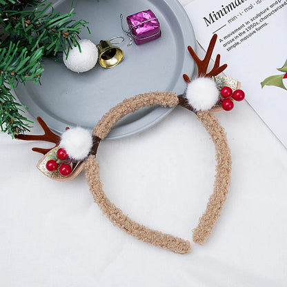 Women'S Cute Sweet Antlers Plush Hair Band