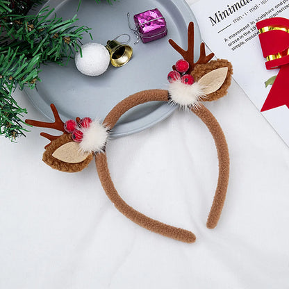 Women'S Cute Sweet Antlers Plush Hair Band