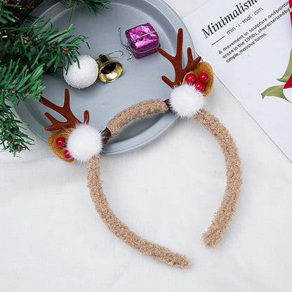 Women'S Cute Sweet Antlers Plush Hair Band