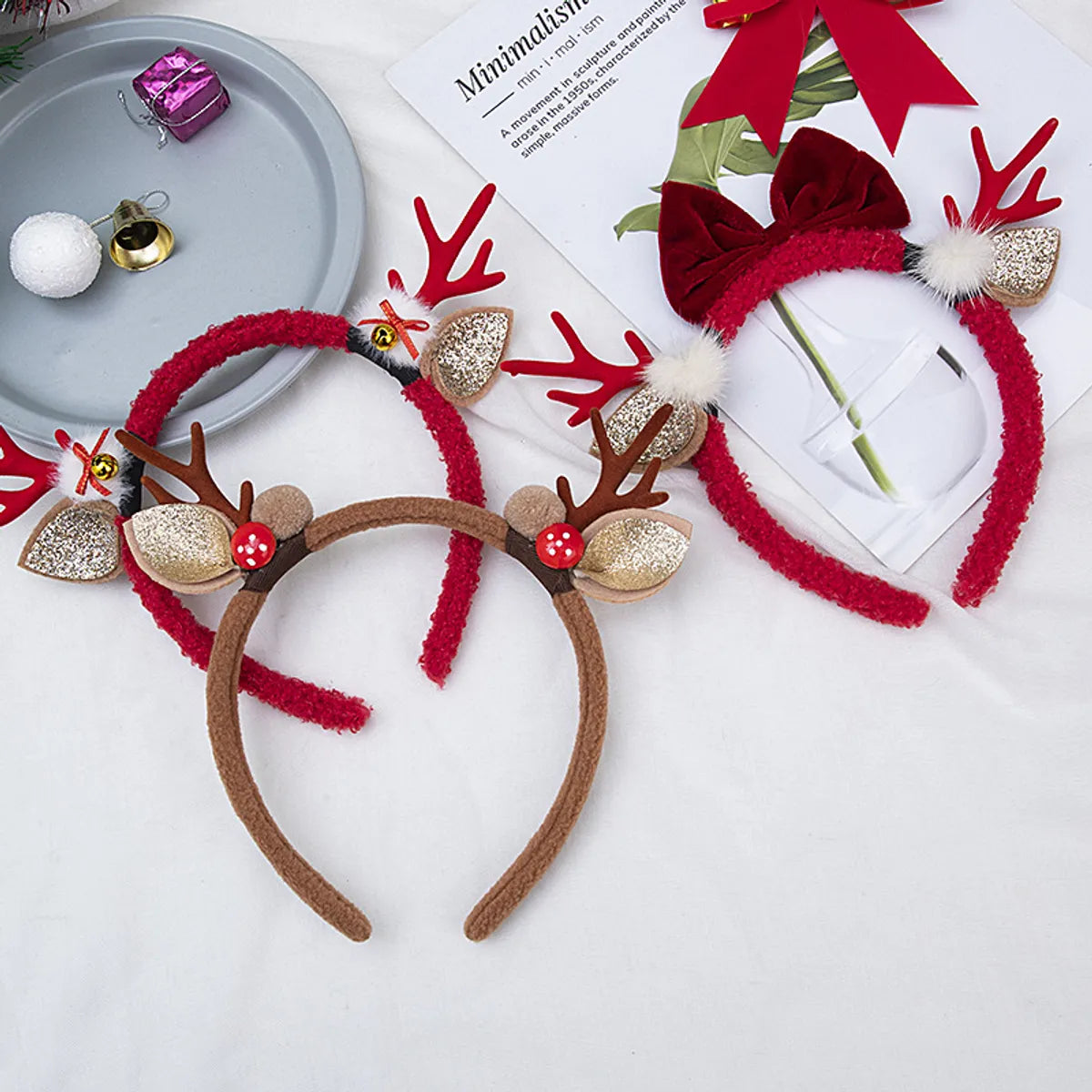 Women'S Cute Sweet Antlers Plush Hair Band