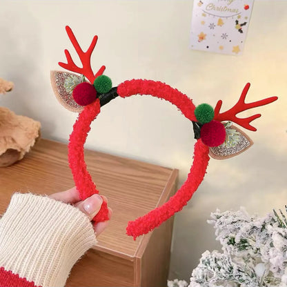 Women'S Cute Sweet Antlers Plush Hair Band