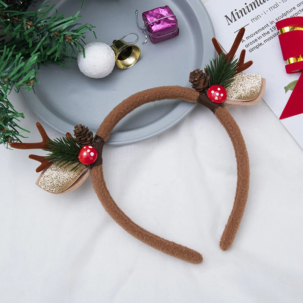 Women'S Cute Sweet Antlers Plush Hair Band