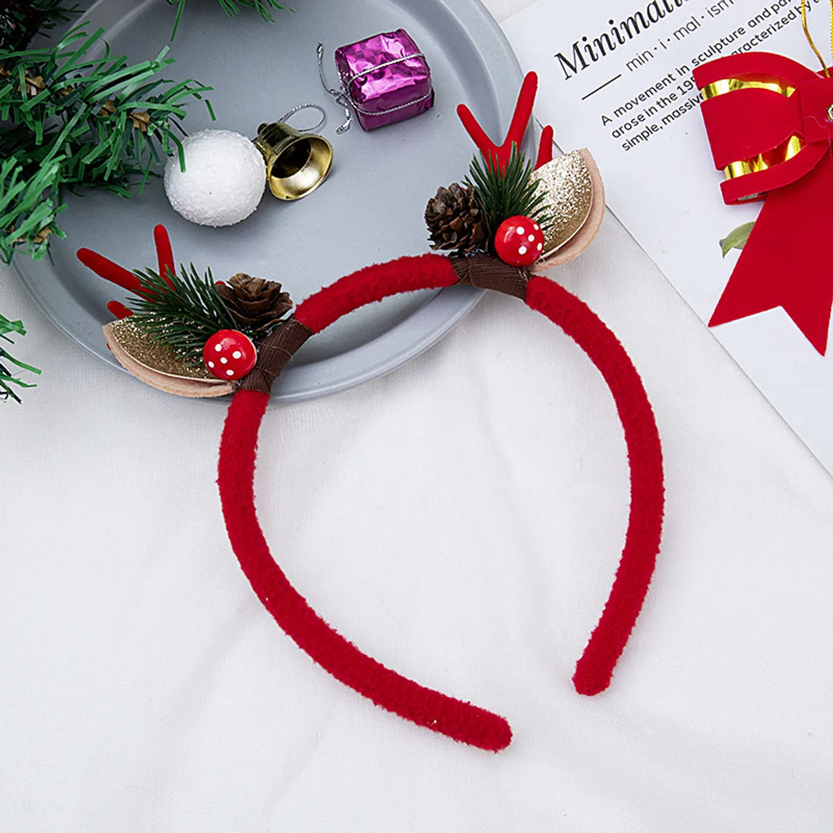 Women'S Cute Sweet Antlers Plush Hair Band