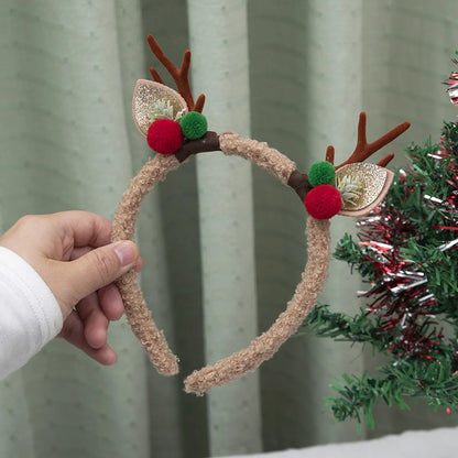 Women'S Cute Sweet Antlers Plush Hair Band