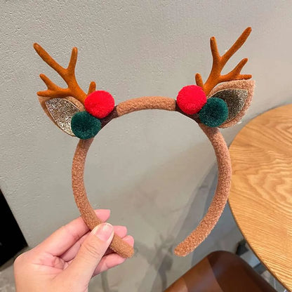 Women'S Cute Sweet Antlers Plush Hair Band