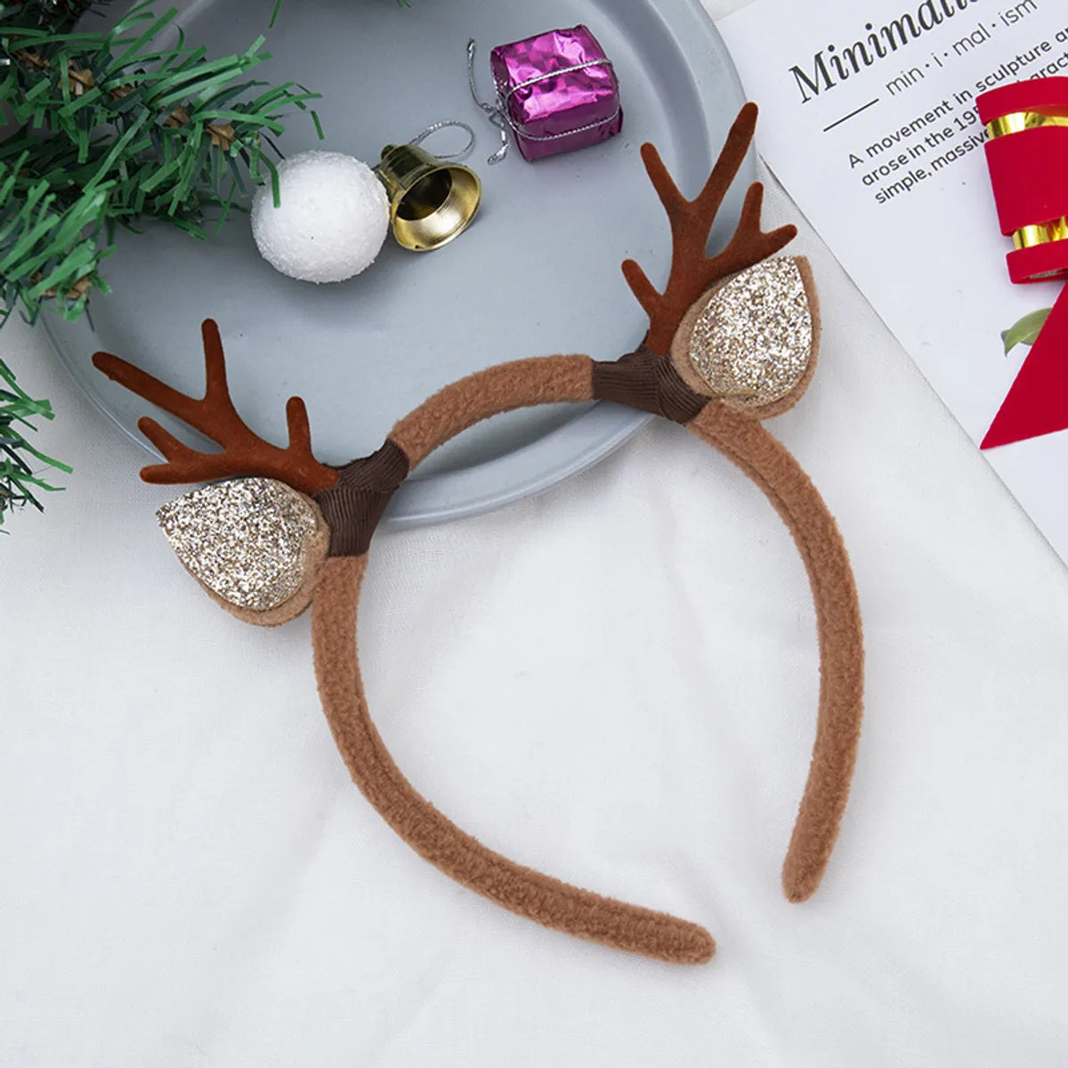 Women'S Cute Sweet Antlers Plush Hair Band