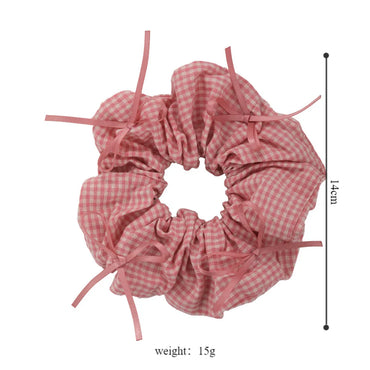 Women'S Cute Sweet Artistic Lattice Bow Knot Cloth Hair Tie