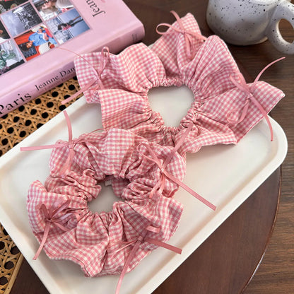 Women'S Cute Sweet Artistic Lattice Bow Knot Cloth Hair Tie