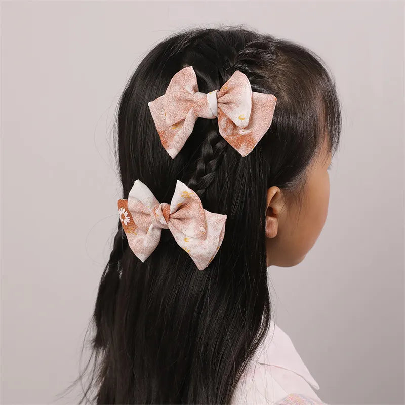 Women'S Cute Sweet Bow Knot Alloy Cloth Hair Clip