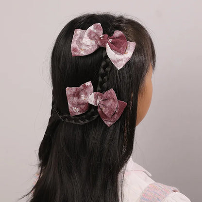 Women'S Cute Sweet Bow Knot Alloy Cloth Hair Clip