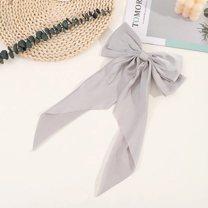 Women'S Cute Sweet Korean Style Bow Knot Cloth Hair Clip