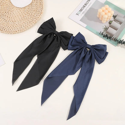 Women'S Cute Sweet Korean Style Bow Knot Cloth Hair Clip