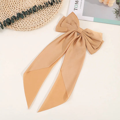 Women'S Cute Sweet Korean Style Bow Knot Cloth Hair Clip