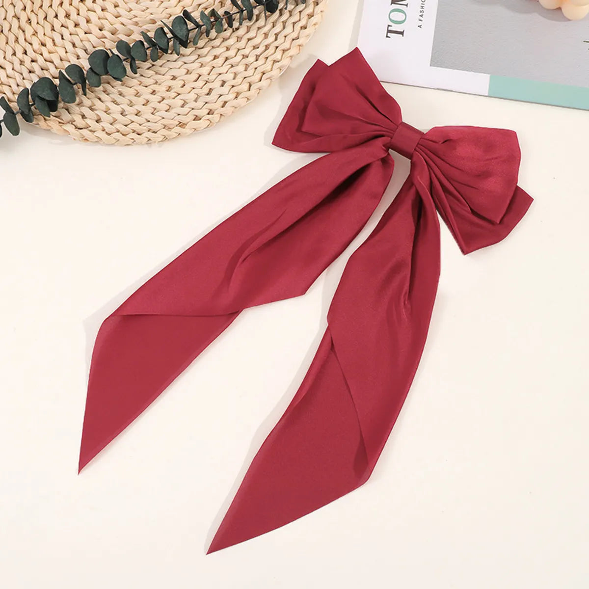 Women'S Cute Sweet Korean Style Bow Knot Cloth Hair Clip