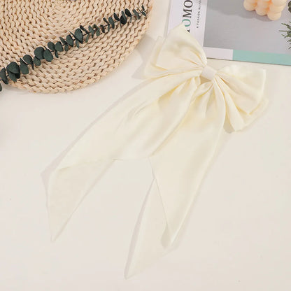 Women'S Cute Sweet Korean Style Bow Knot Cloth Hair Clip