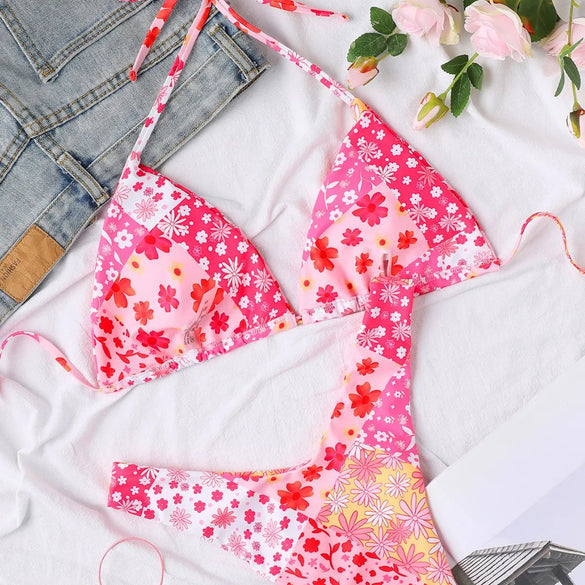 Women'S Ditsy Floral 2 Pieces Set Bikinis Swimwear