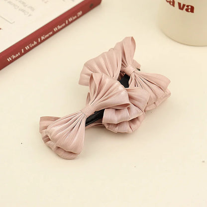 Women'S Elegant Bow Knot Plastic Cloth Hair Claws