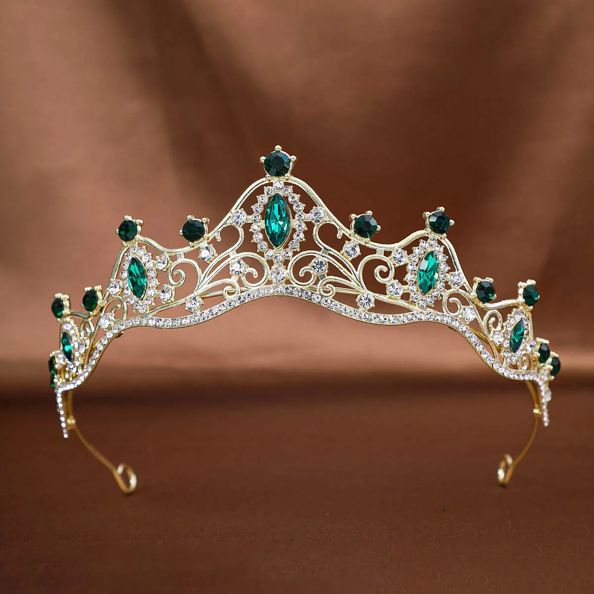 Women'S Elegant Bridal Streetwear Geometric Crown Alloy Plating Inlay Rhinestones Hair Band Crown