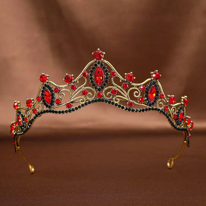 Women'S Elegant Bridal Streetwear Geometric Crown Alloy Plating Inlay Rhinestones Hair Band Crown